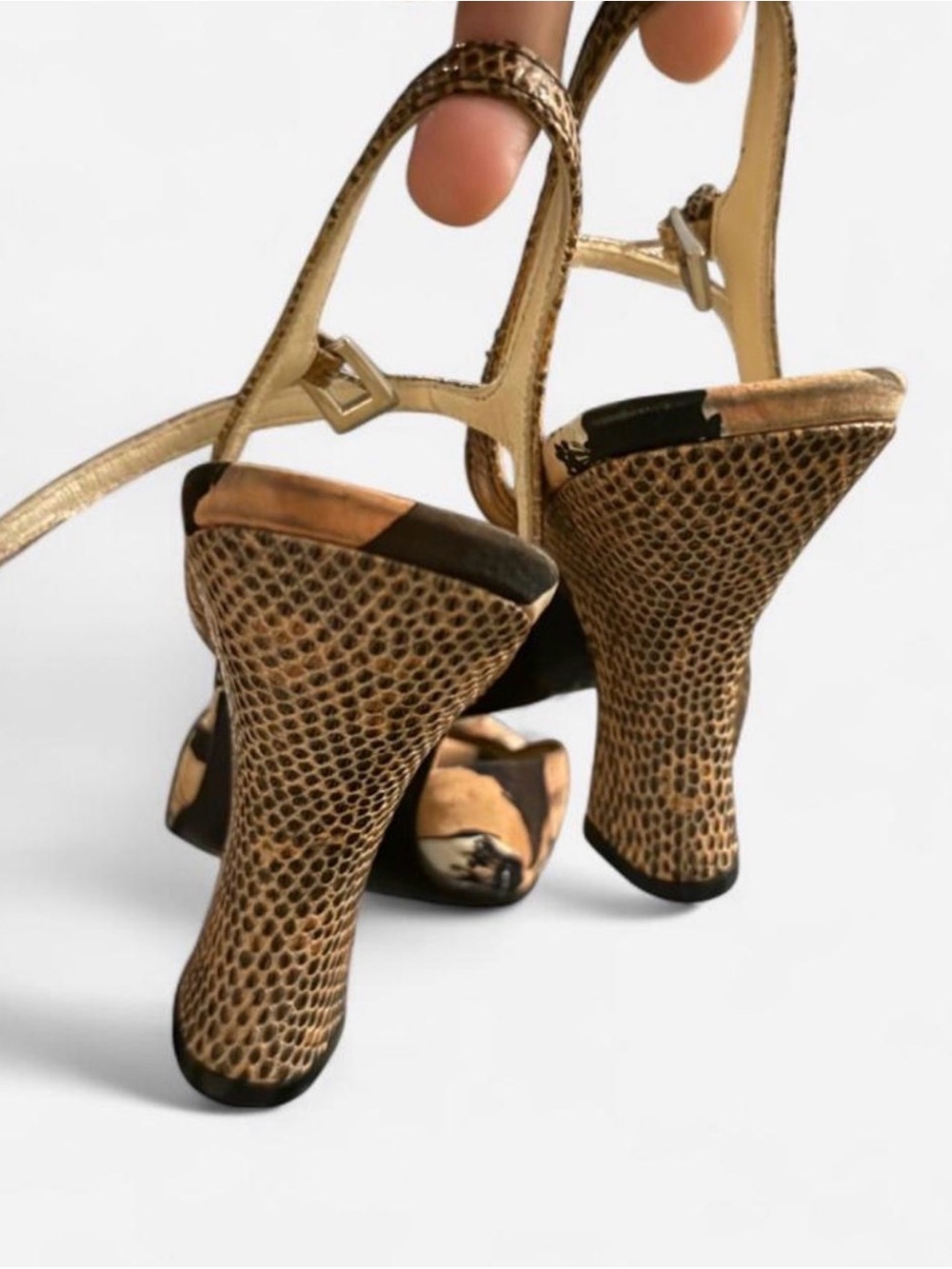 Prada Floral Curved Lizard Heel - Picture 7 of 8
